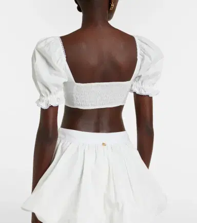 Bananhot Ligia ruffled cotton poplin crop top | Thumbnail 5 Bananhot Ligia ruffled cotton poplin crop top | Thumbnail 5