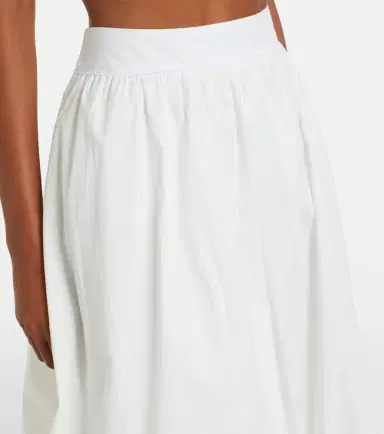 Bananhot Alba cotton poplin midi skirt | Thumbnail 3