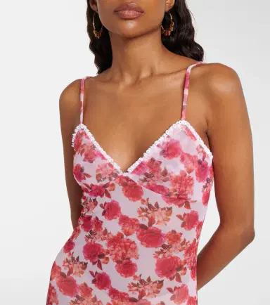 Bananhot Solay floral lace-trimmed maxi dress | Thumbnail 4