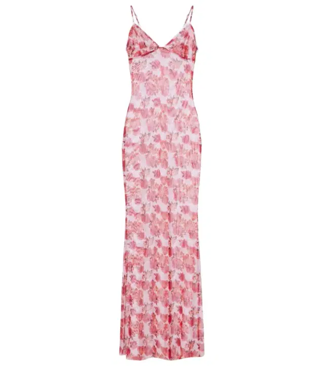 Bananhot Solay floral lace-trimmed maxi dress
