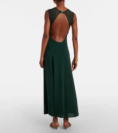 Eres Scene mesh-trimmed jersey maxi dress | Thumbnail 2 Eres Scene mesh-trimmed jersey maxi dress | Thumbnail 2