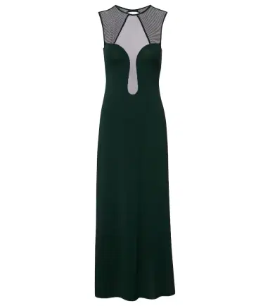 Eres Scene mesh-trimmed jersey maxi dress | Thumbnail 1 Eres Scene mesh-trimmed jersey maxi dress | Thumbnail 1