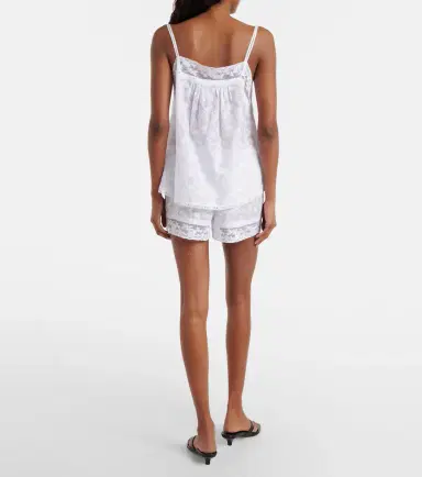 Eres Floralie floral cotton-blend voile shorts | Thumbnail 2