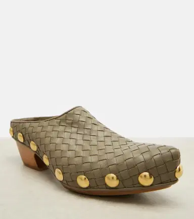 Bottega Veneta Gondola Intrecciato studded leather clogs | Thumbnail 4 Bottega Veneta Gondola Intrecciato studded leather clogs | Thumbnail 4