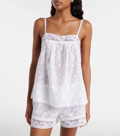 Eres Amande floral cotton-blend voile camisole | Thumbnail 2