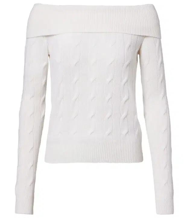 Ralph Lauren Collection Cable-knit off-shoulder cashmere sweater