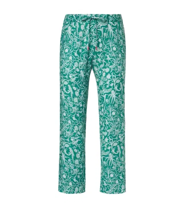 Printed linen pants