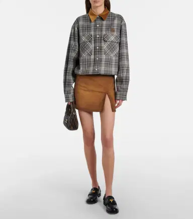 Miu Miu Suede miniskirt | Thumbnail 2 Miu Miu Suede miniskirt | Thumbnail 2