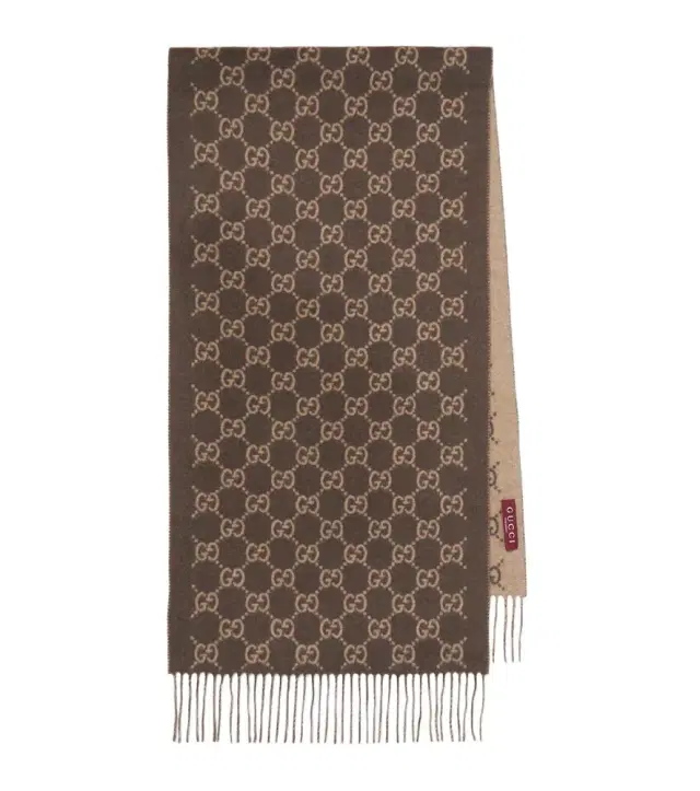 Gucci GG fringed cashmere scarf