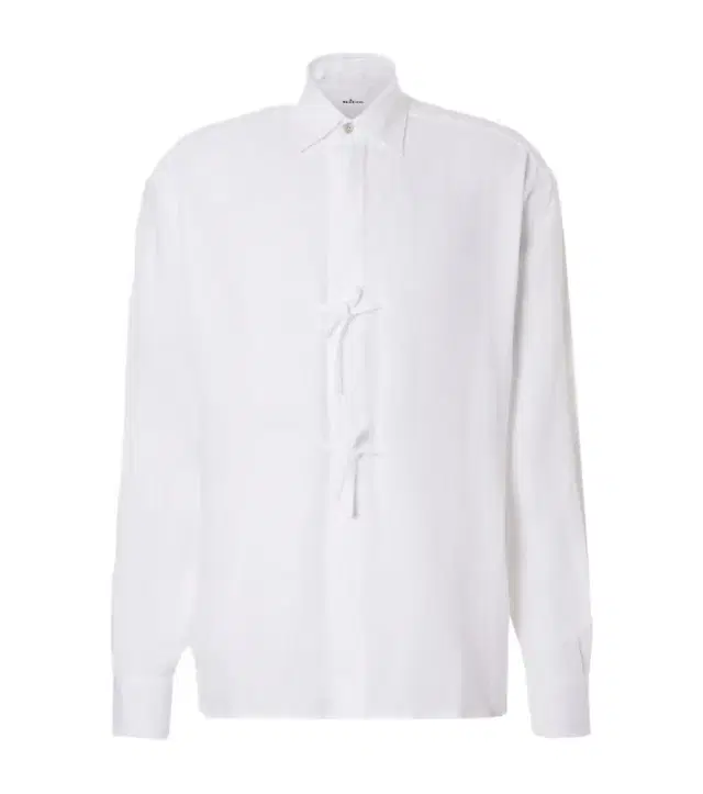 Kiton Dorian bow-detail linen shirt