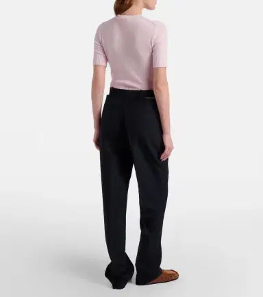 Jil Sander Cutout wool and mohair straight pants | Thumbnail 3 Jil Sander Cutout wool and mohair straight pants | Thumbnail 3