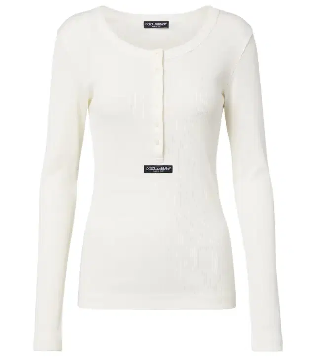 Ribbed cotton Henley shirt