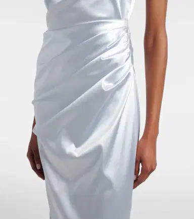 Dolce & Gabbana Ruched one-shoulder satin cocktail dress | Thumbnail 2 Dolce & Gabbana Ruched one-shoulder satin cocktail dress | Thumbnail 2