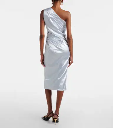 Dolce & Gabbana Ruched one-shoulder satin cocktail dress | Thumbnail 4 Dolce & Gabbana Ruched one-shoulder satin cocktail dress | Thumbnail 4