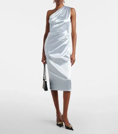 Dolce & Gabbana Ruched one-shoulder satin cocktail dress | Thumbnail 5 Dolce & Gabbana Ruched one-shoulder satin cocktail dress | Thumbnail 5