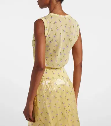 Jil Sander Floral cotton-blend top | Thumbnail 2