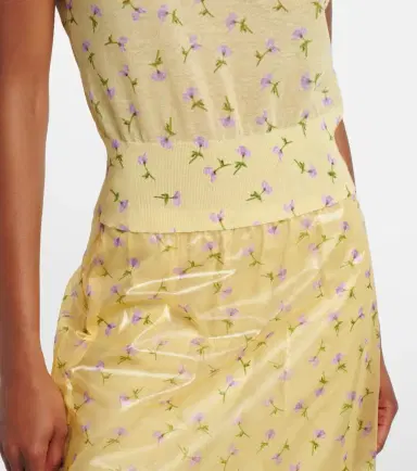 Jil Sander Floral cotton-blend top | Thumbnail 4