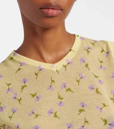 Jil Sander Floral cotton-blend top | Thumbnail 5