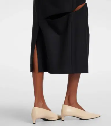 Jil Sander Cutout wool and mohair midi skirt | Thumbnail 2 Jil Sander Cutout wool and mohair midi skirt | Thumbnail 2
