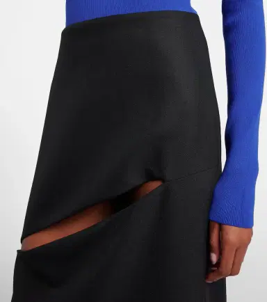 Jil Sander Cutout wool and mohair midi skirt | Thumbnail 3 Jil Sander Cutout wool and mohair midi skirt | Thumbnail 3