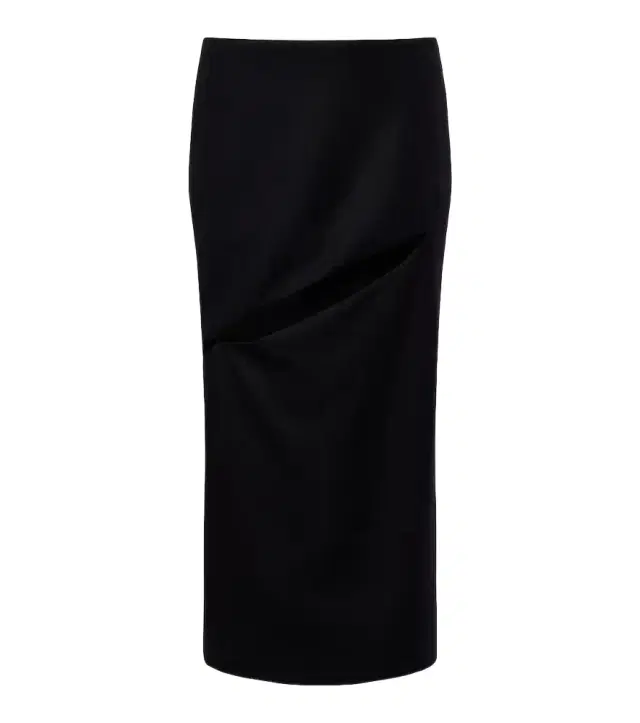 Jil Sander Cutout wool and mohair midi skirt