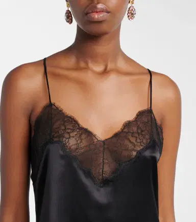 Dolce & Gabbana Silk and cotton-blend satin slip dress | Thumbnail 2