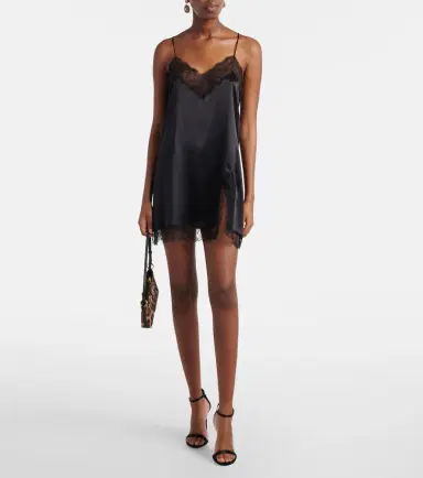 Dolce & Gabbana Silk and cotton-blend satin slip dress | Thumbnail 4