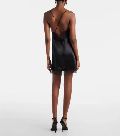 Dolce & Gabbana Silk and cotton-blend satin slip dress | Thumbnail 5