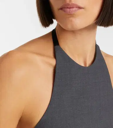 Jil Sander Halterneck virgin wool crop top | Thumbnail 2 Jil Sander Halterneck virgin wool crop top | Thumbnail 2
