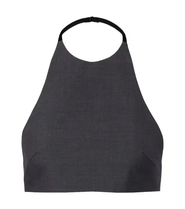 Jil Sander Halterneck virgin wool crop top