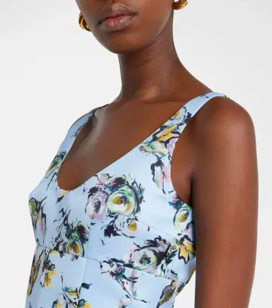 Emilia Wickstead Abella floral satin cocktail dress | Thumbnail 3