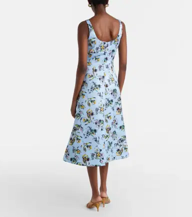 Emilia Wickstead Abella floral satin cocktail dress | Thumbnail 4