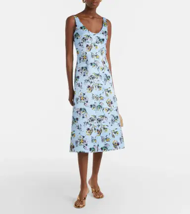 Emilia Wickstead Abella floral satin cocktail dress | Thumbnail 5