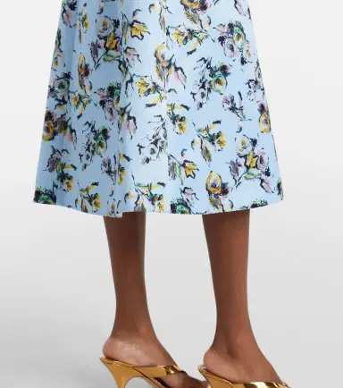 Emilia Wickstead Abella floral satin cocktail dress | Thumbnail 6