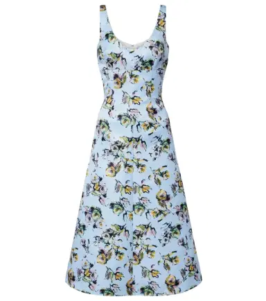 Emilia Wickstead Abella floral satin cocktail dress | Thumbnail 1