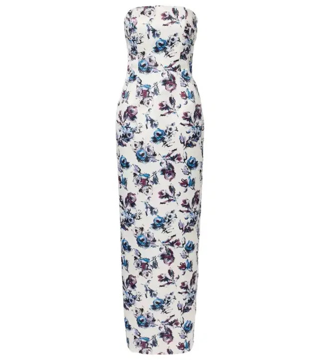 Emilia Wickstead Laelia floral bustier gown