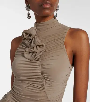 Magda Butrym Floral-appliqué ruched minidress | Thumbnail 4