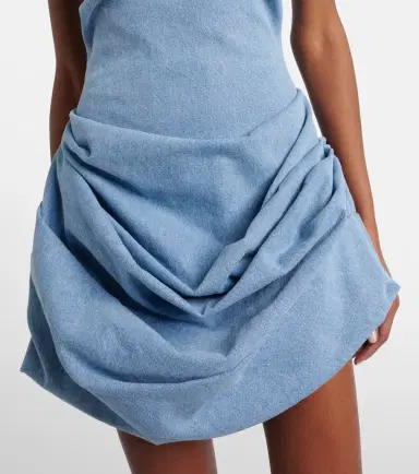 Magda Butrym Gathered off-shoulder denim minidress | Thumbnail 5