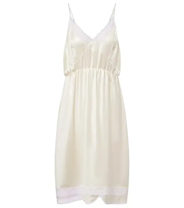 Lace-trimmed slip dress