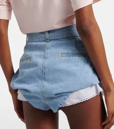 Magda Butrym Belted high-rise denim shorts | Thumbnail 5 Magda Butrym Belted high-rise denim shorts | Thumbnail 5