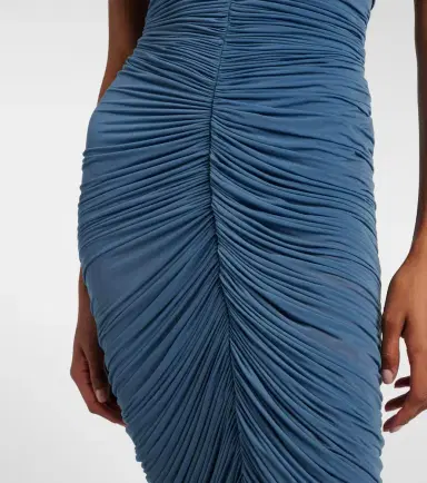 Magda Butrym Floral-appliqué ruched midi dress | Thumbnail 4