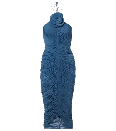 Magda Butrym Floral-appliqué ruched midi dress | Thumbnail 1