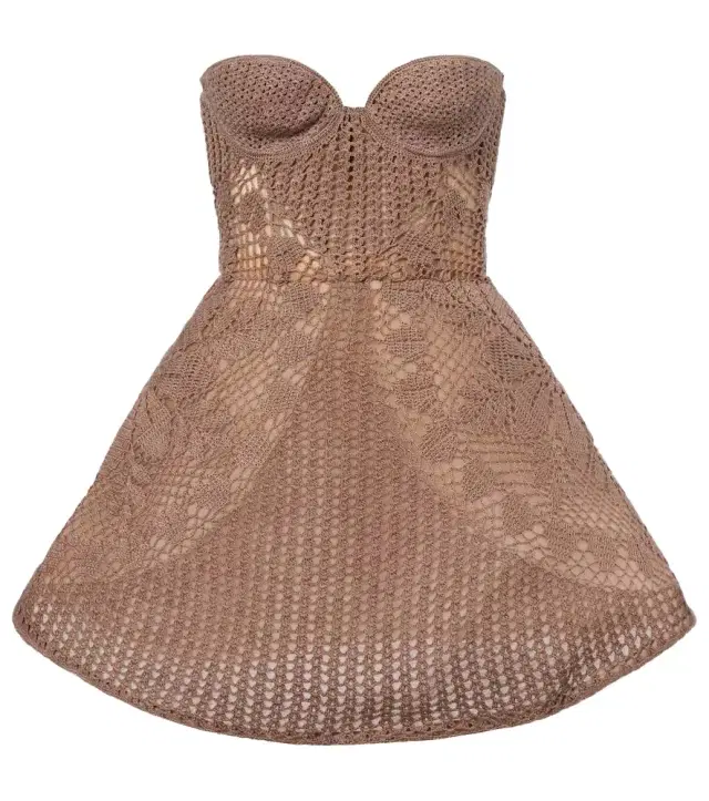 Magda Butrym Crochet cotton corset dress