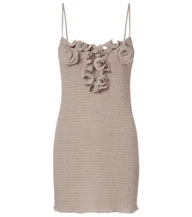 Magda Butrym Floral-appliqué shirred crêpe minidress | Thumbnail 1
