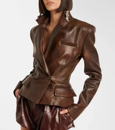 Magda Butrym Peplum leather jacket | Thumbnail 3