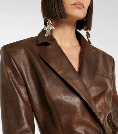 Magda Butrym Peplum leather jacket | Thumbnail 4