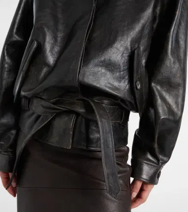 Magda Butrym Belted leather jacket | Thumbnail 4 Magda Butrym Belted leather jacket | Thumbnail 4