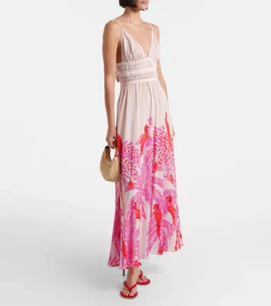 Poupette St Barth Havana crochet-trimmed floral maxi dress | Thumbnail 3
