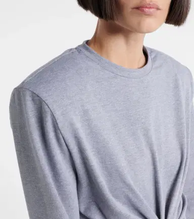 Magda Butrym Cropped cotton-blend jersey top | Thumbnail 5