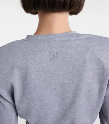 Magda Butrym Cropped cotton-blend jersey top | Thumbnail 6